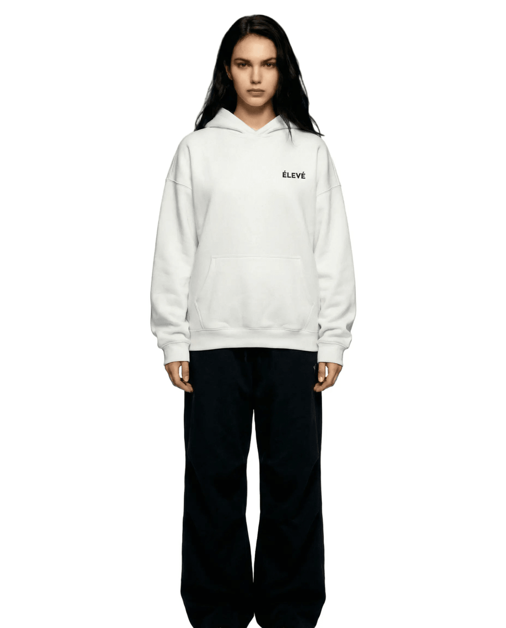 White Prestige Butterfly Hoodie with Oversized Unisex Fit - ELEVE